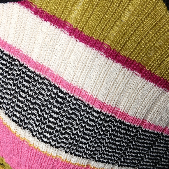 RACHEL ROY Ribbed Knit Stripe Cropped Tank Top - Picture 5 of 7